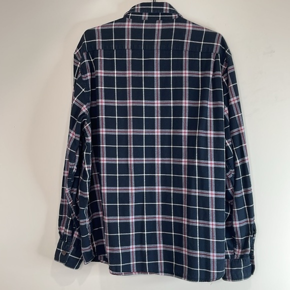 Wrangler Men's Plaid Flannel Shirt Black Red White Long Sleeve Button Up XL - Picture 12 of 14